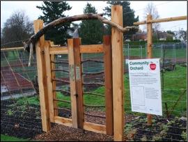 Banfield Community Orchard gate