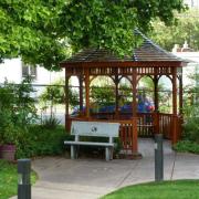 Beckley Farm Lodge. View of the gazebo.